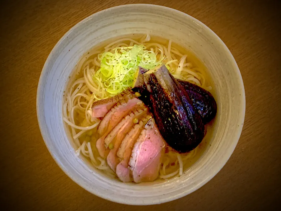 冷し鴨茄子そうめん|半田手延べそうめんの店 阿波や壱兆さん