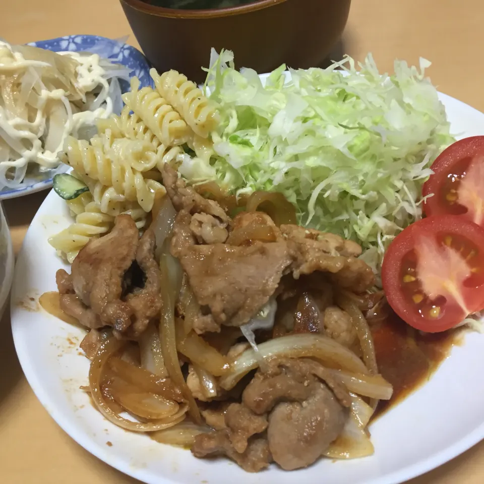 単身赴任中の男飯(生姜焼き)|おおもりの星さん