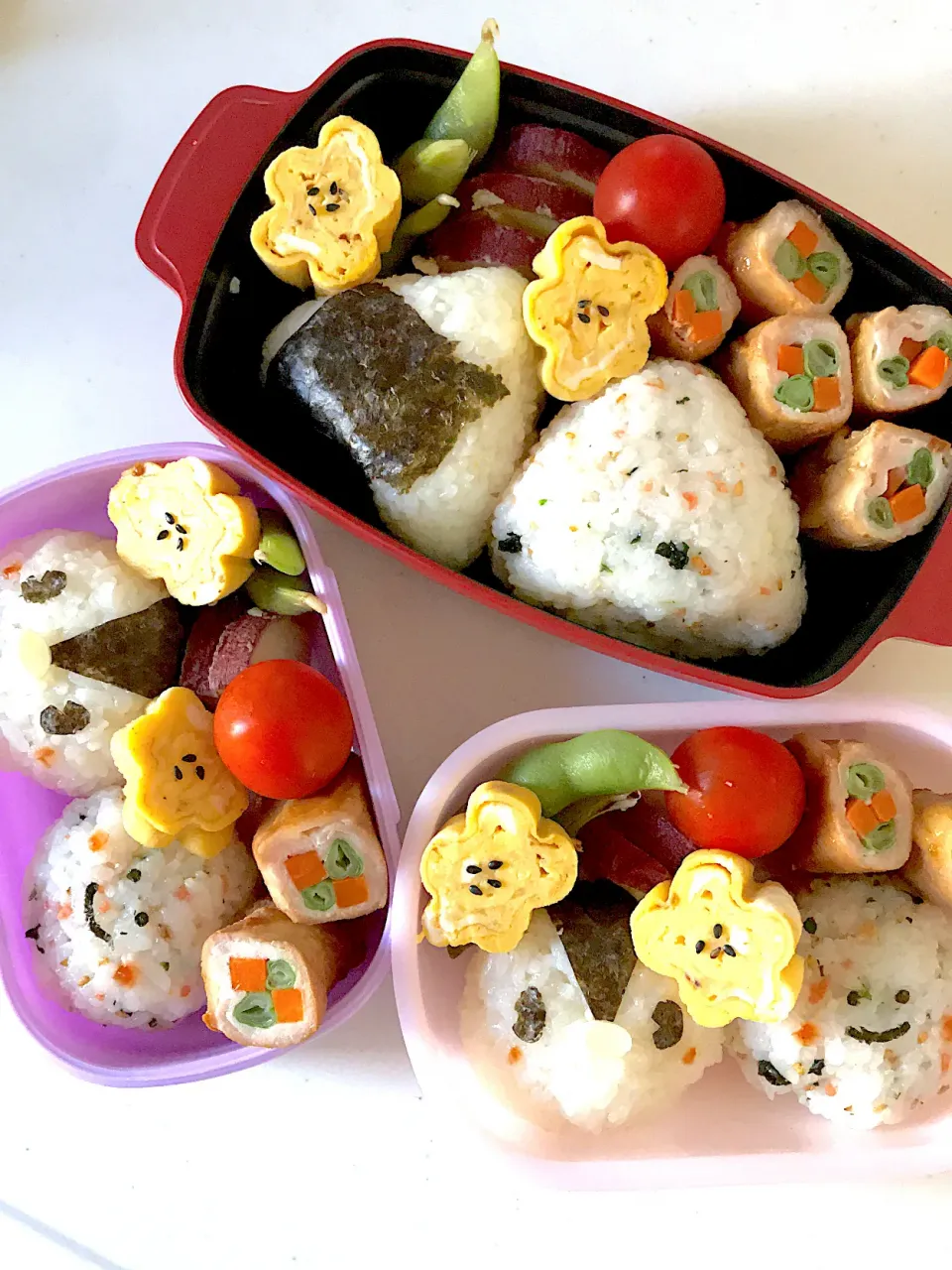 パパと娘たち(年少・1歳児)弁当👨👧👶 21'0610|ももち弁当🍙さん