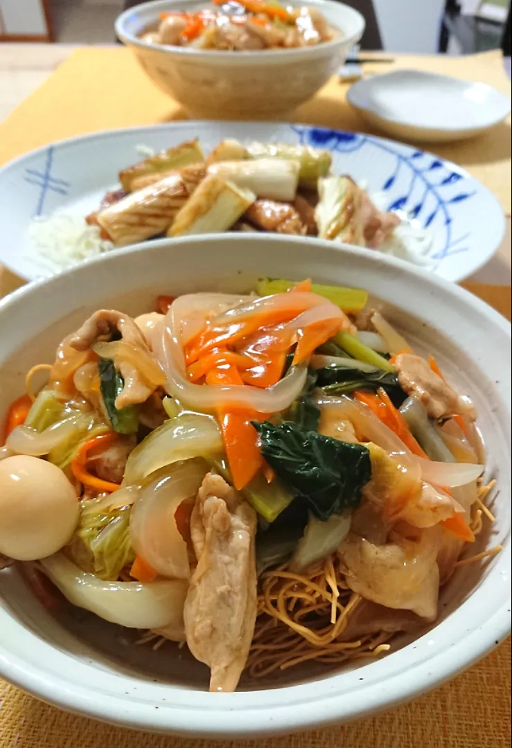 あげ蕎麦 野菜たっぷりあん
鶏もも肉 塩麹漬け焼き|A-YA-YA-YAさん