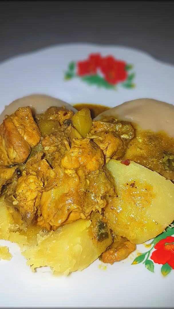 Curried Chicken with dumpling and sweet potato|The Jamaican Queenさん