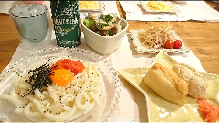 Snapdishの料理写真:明太カルボナーラうどん🎵|シャビーちゃんさん