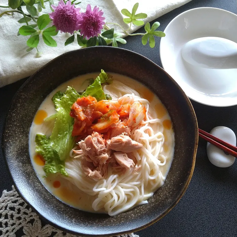 マルサンアイさんの料理 ピリ辛ぶっかけ豆乳そうめん|とまと🍅さん