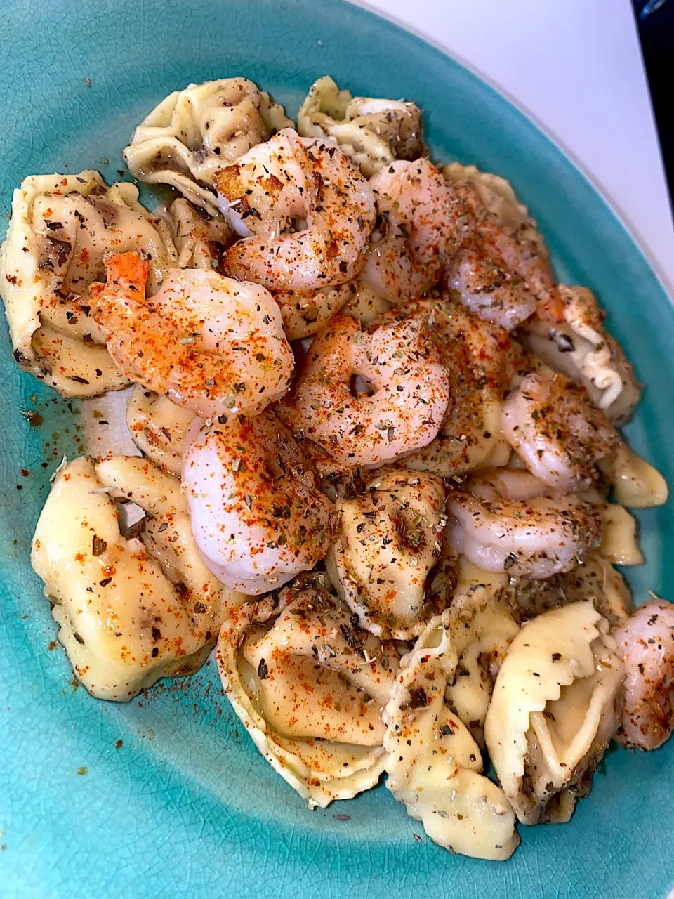 Stuffed Prosciutto Tortellini With basil Shrimp|Tawanjaさん