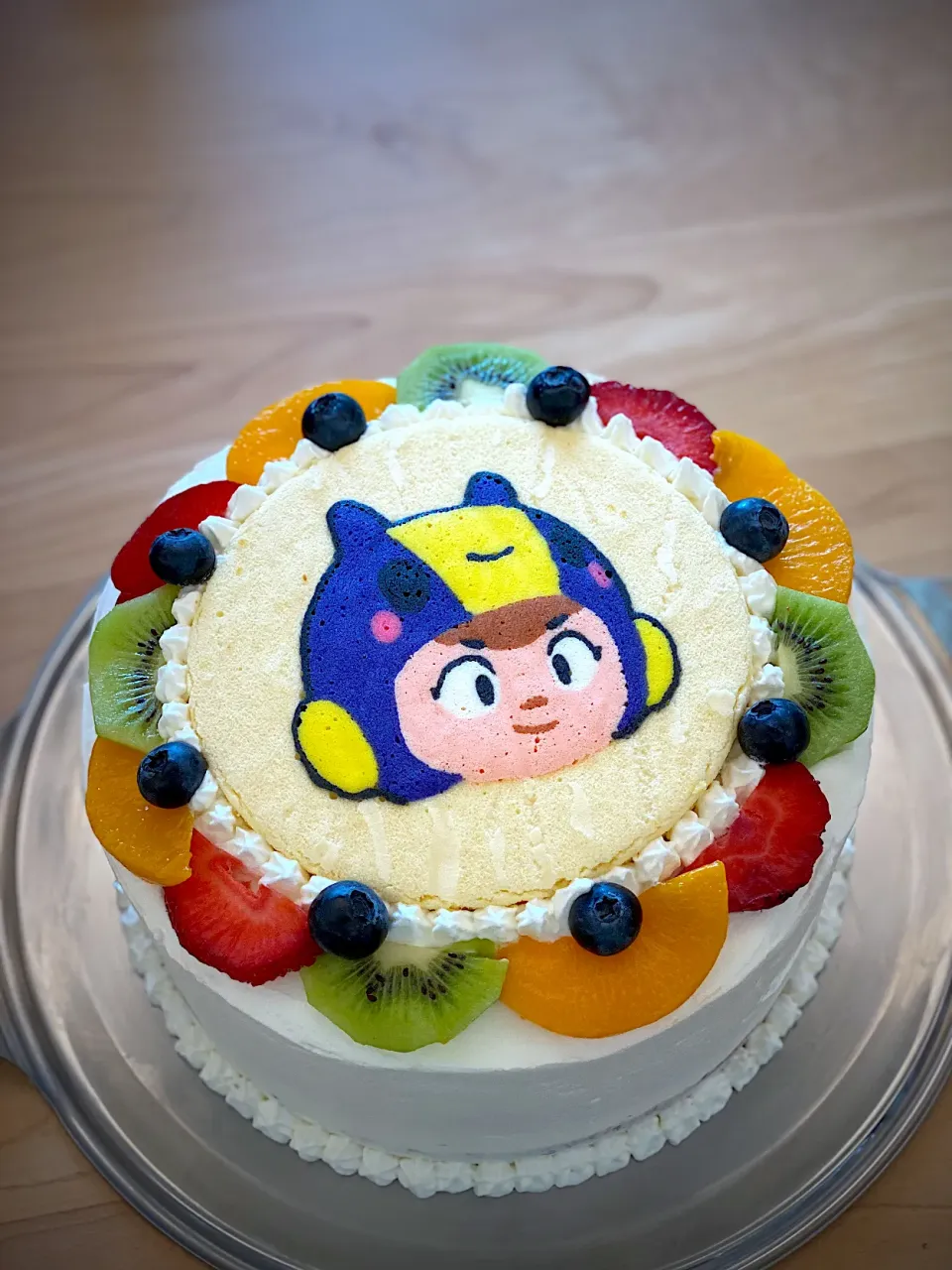 Snapdishの料理写真:Fresh fruit birthday cake for my son.|wendy1013さん