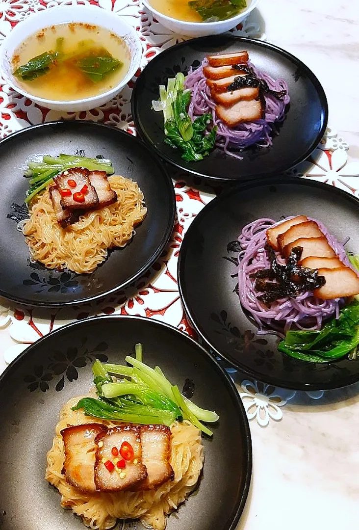 Snapdishの料理写真:purple potato kampua & dry mee sua|ģřãçîöůşさん