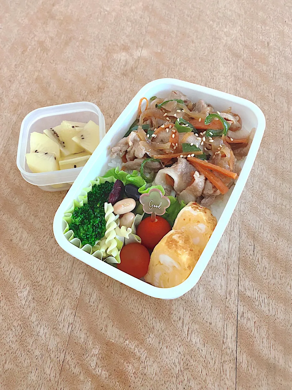 Snapdishの料理写真:豚の生姜焼きのお弁当|Sakikoさん