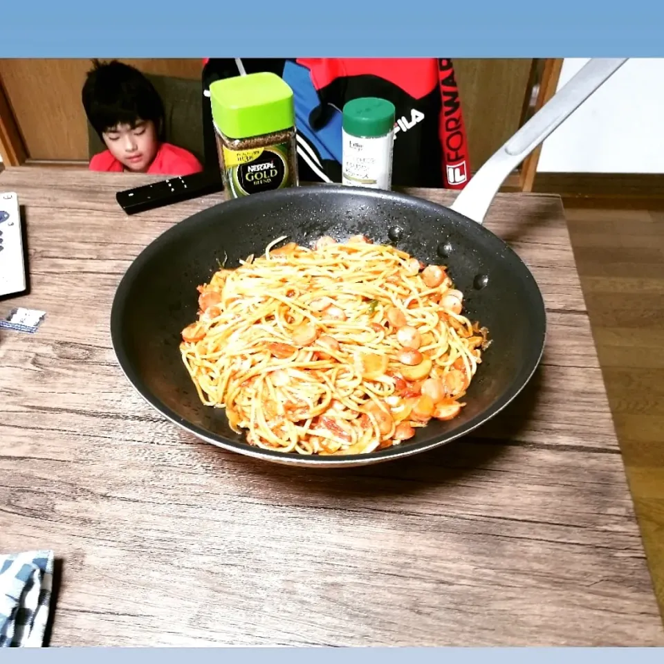 Snapdishの料理写真:休日のブランチは、昭和のナポリタンです。|ariyo4200さん