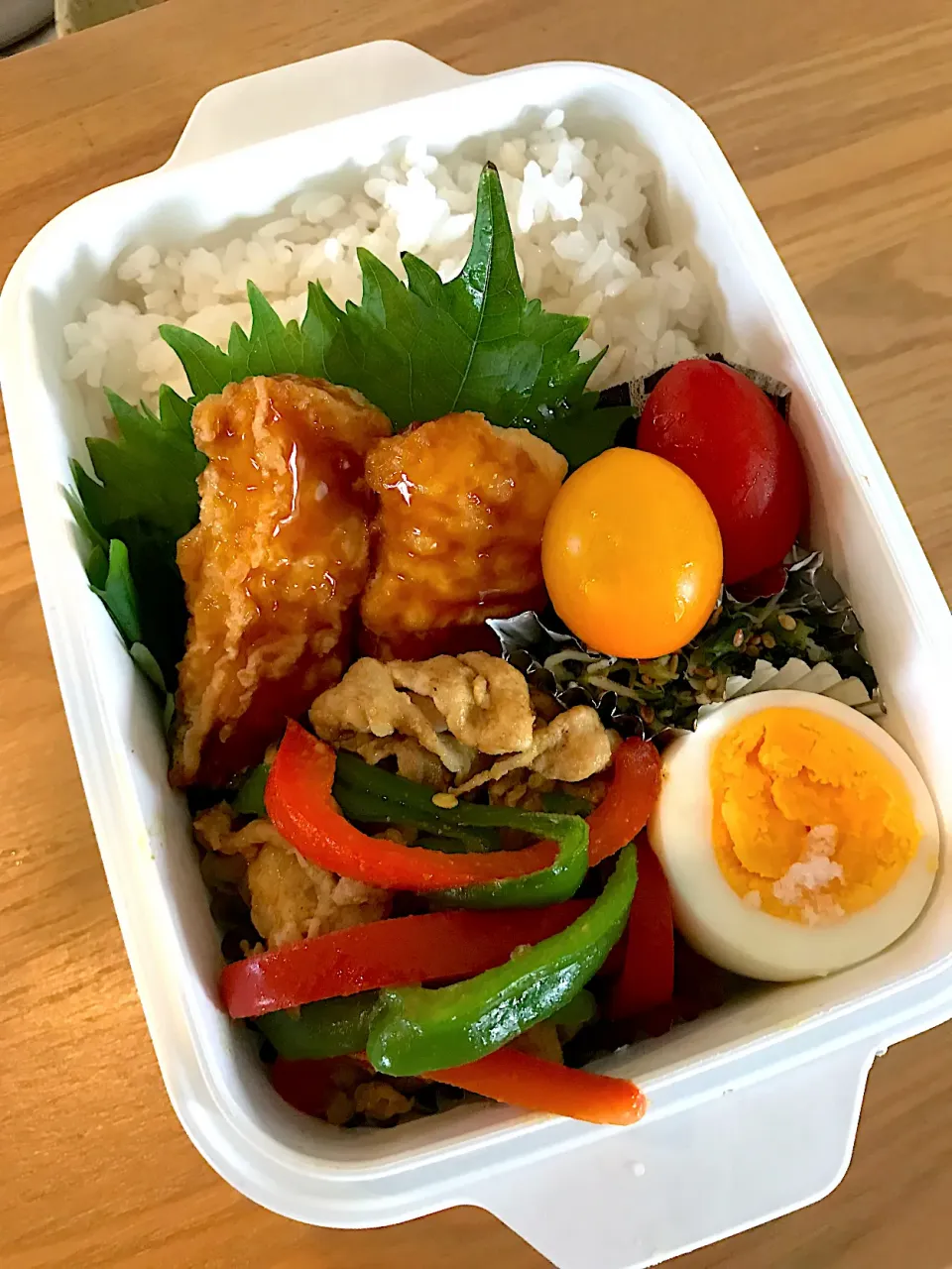 豚肉パプリカカレー炒め弁当🍱|ちっくんさん