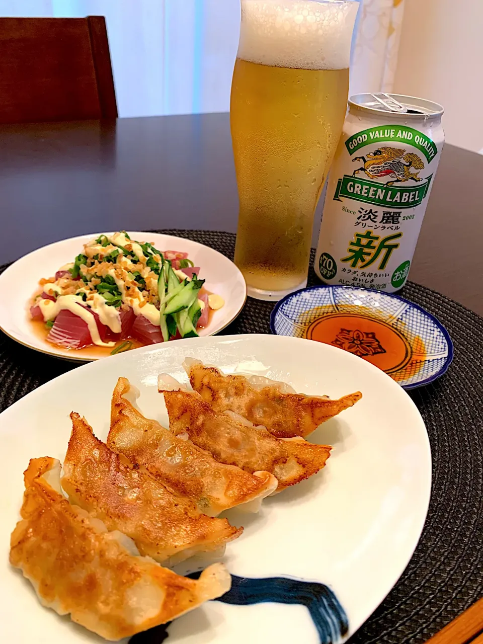 餃子とビール♡|ゆきりん。さん