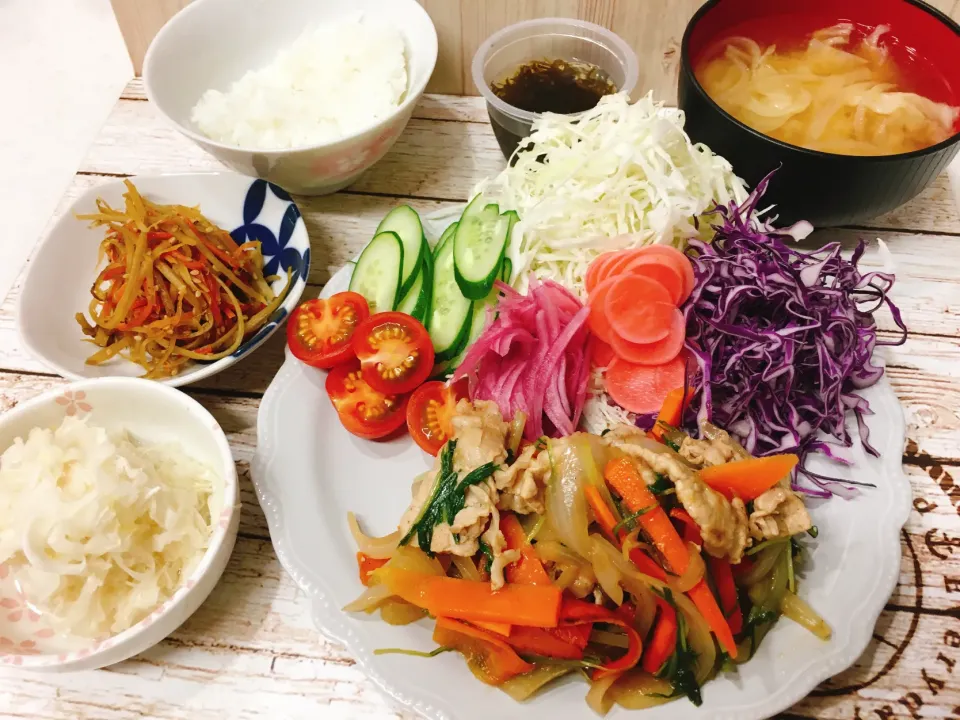 豚しゃぶ肉と野菜のポン酢炒め|chou  chouさん