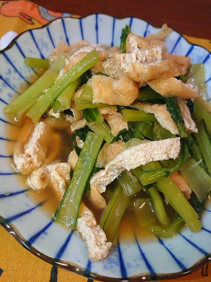 小松菜と油揚げの煮浸し|食事メモメモさん