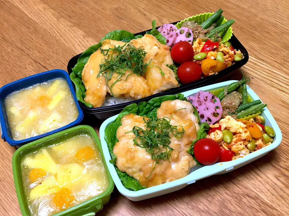 Snapdishの料理写真:鶏の味噌マヨ焼き弁当|ゆさん