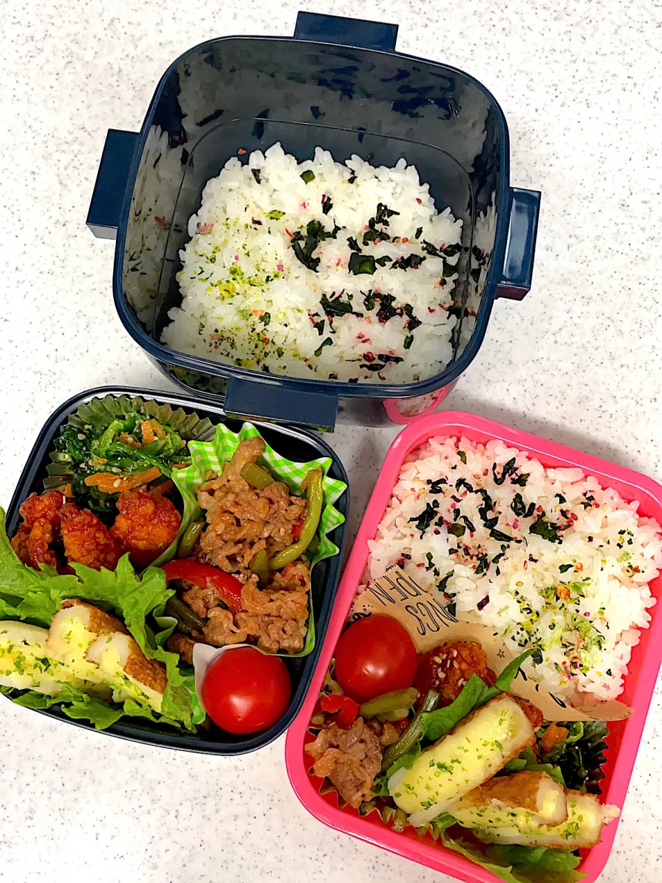 女子高生と男子高生のお弁当|料理嫌いなおかあさんさん