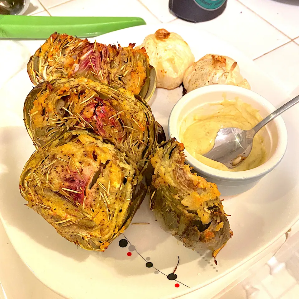 Artichokes❣️オーブン焼き|にゃんこさん