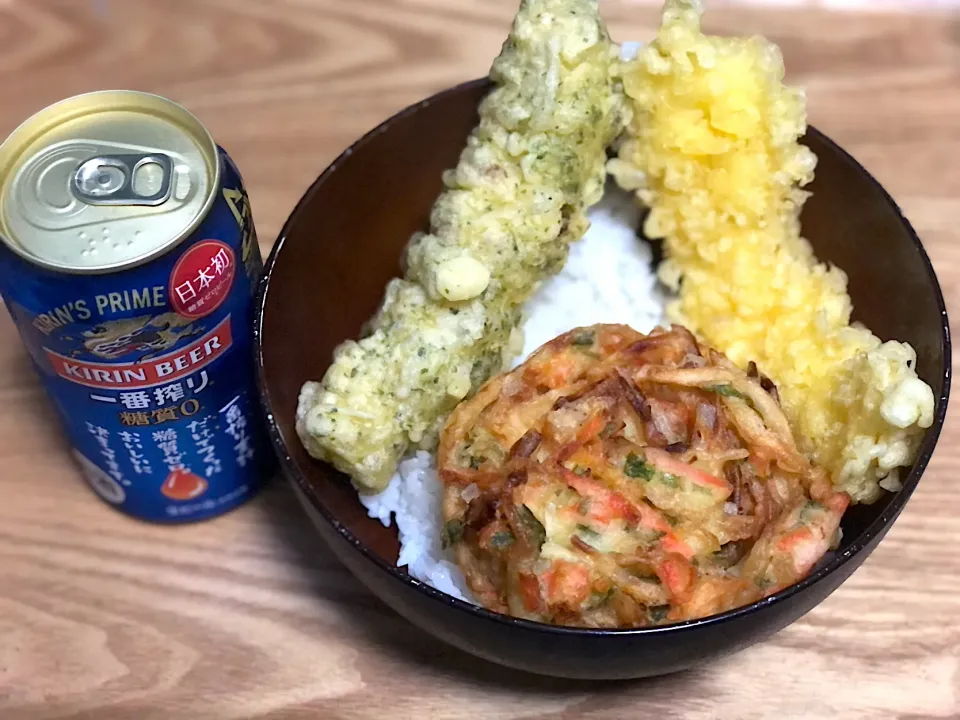 ☆天丼 ☆ビール🍺|まぁたんさん