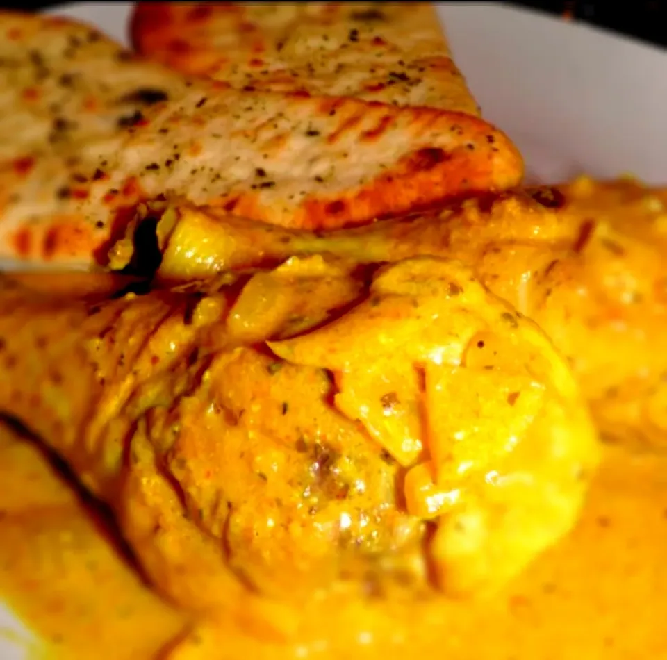 garlic naan with chicken|BARUN KUMARさん