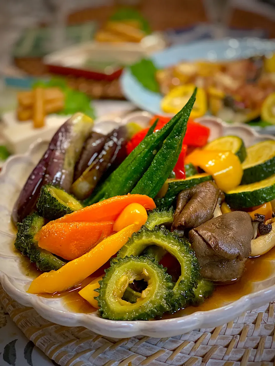 夏野菜の揚げ浸し❣️麺つゆで簡単に🌟|paaruさん