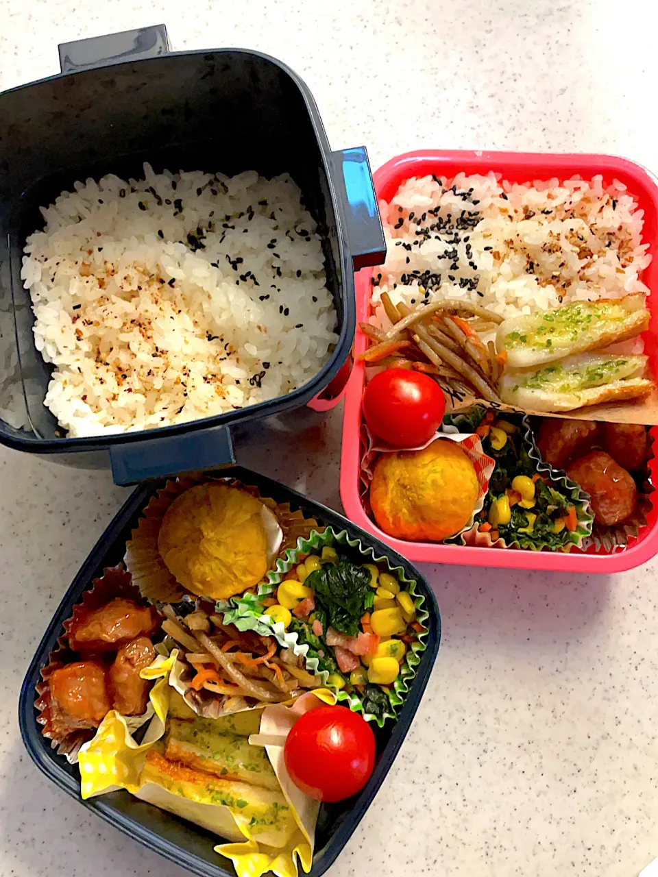 女子高生と男子高生のお弁当|料理嫌いなおかあさんさん