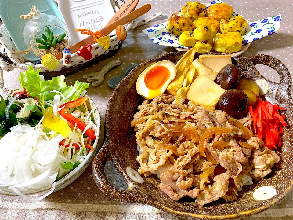 🐮 牛丼 🐮 《マンガ飯📚再現》
〜 煉獄さんの牛鍋辨當・牛鍋弁当のマネ 〜
🍚 どんぶり𝕧𝕖𝕣𝕤𝕚𝕠𝕟 🍚スイートポテト🍠|がぁがさん