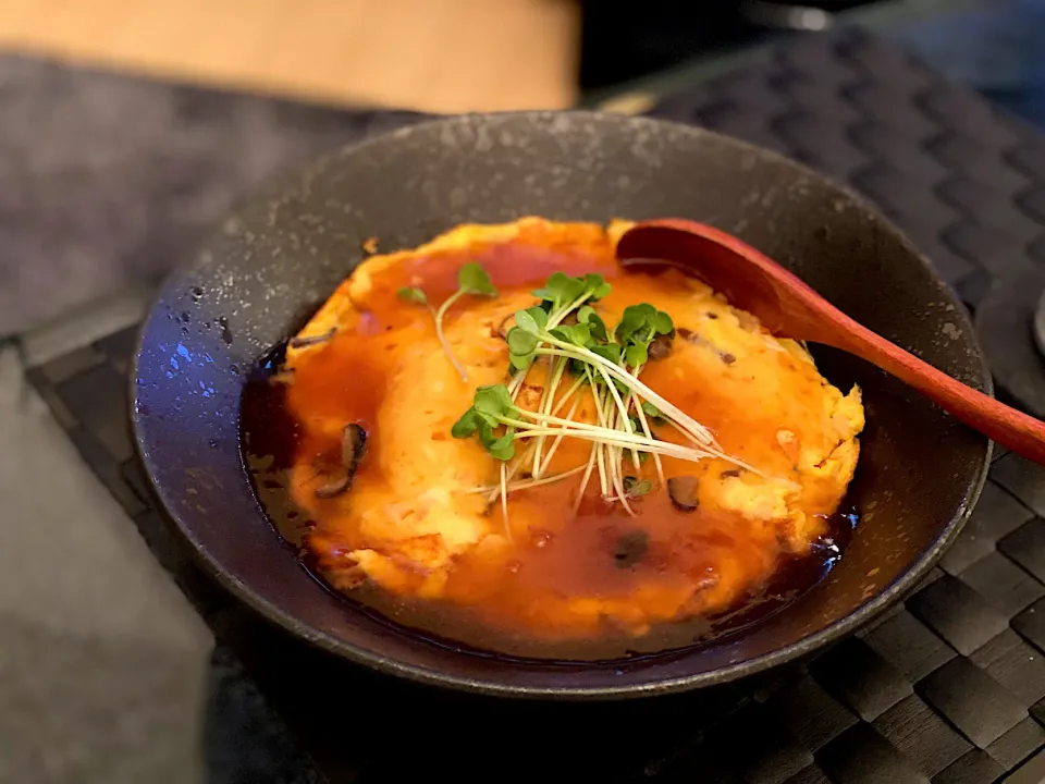 今夜の娘の晩御飯‼️カニ玉丼🍜|yokoさん