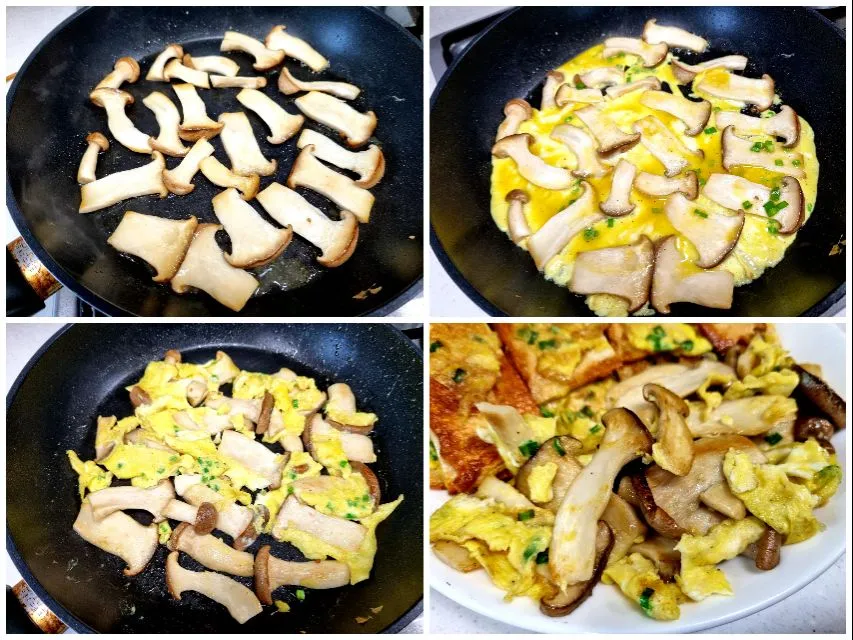 stir-fried mushrooms with egg|steven z.y.さん