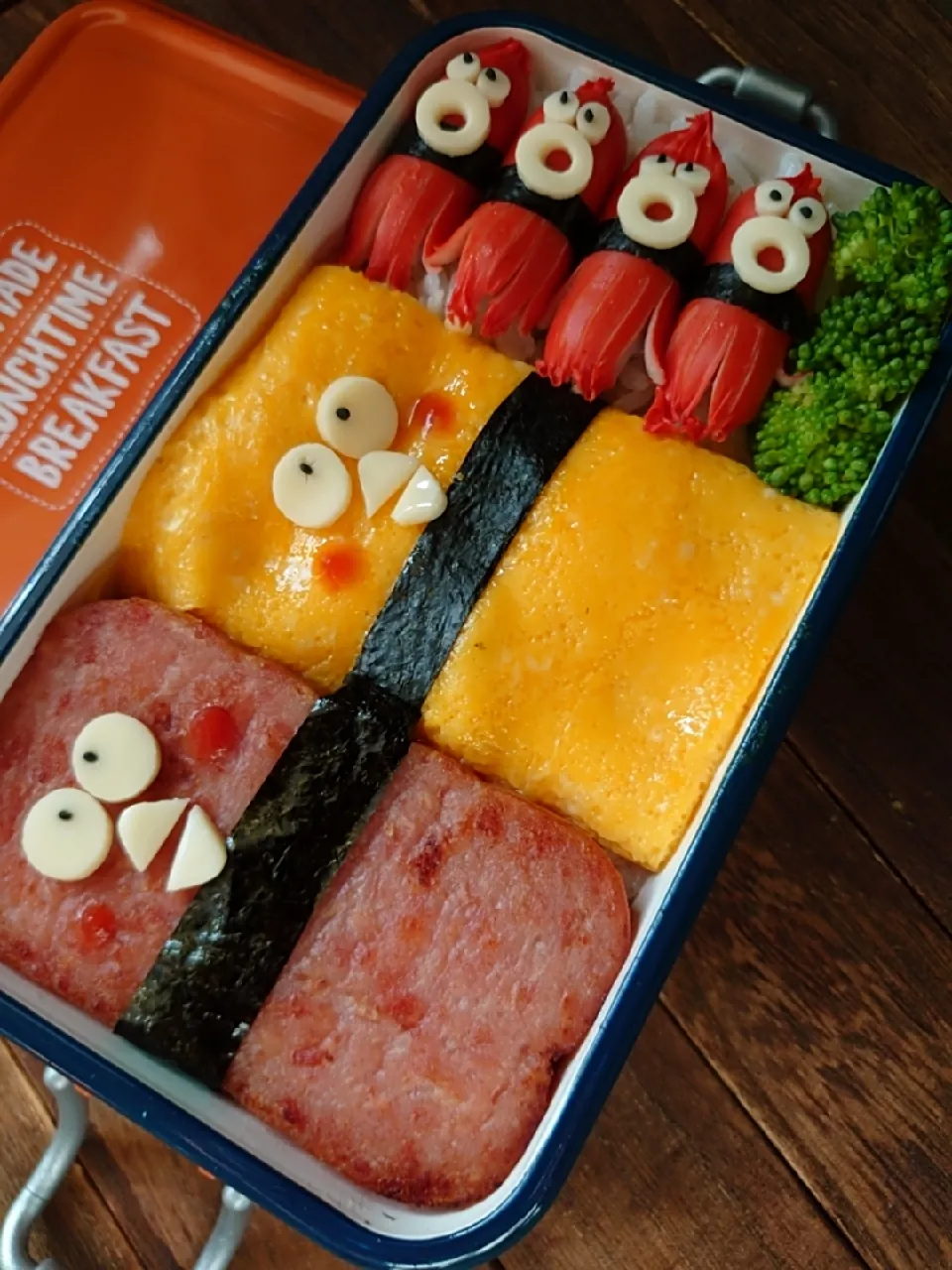 漢の…自分用🍱デカい卵焼きおにぎり付きスパムおにぎり弁当|ᵏᵒᵘさん