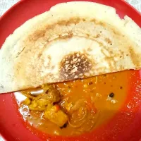 thosai with chicken curry|Jothi Joさん