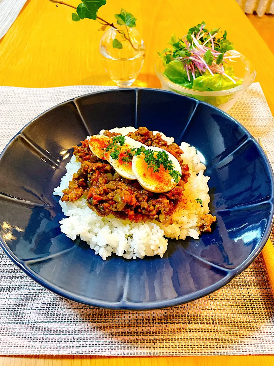 キーマカレーで晩御飯|Mikaさん