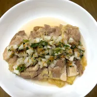 鶏肉のグリル　大葉ネギソース添え|りーにゃっつさん