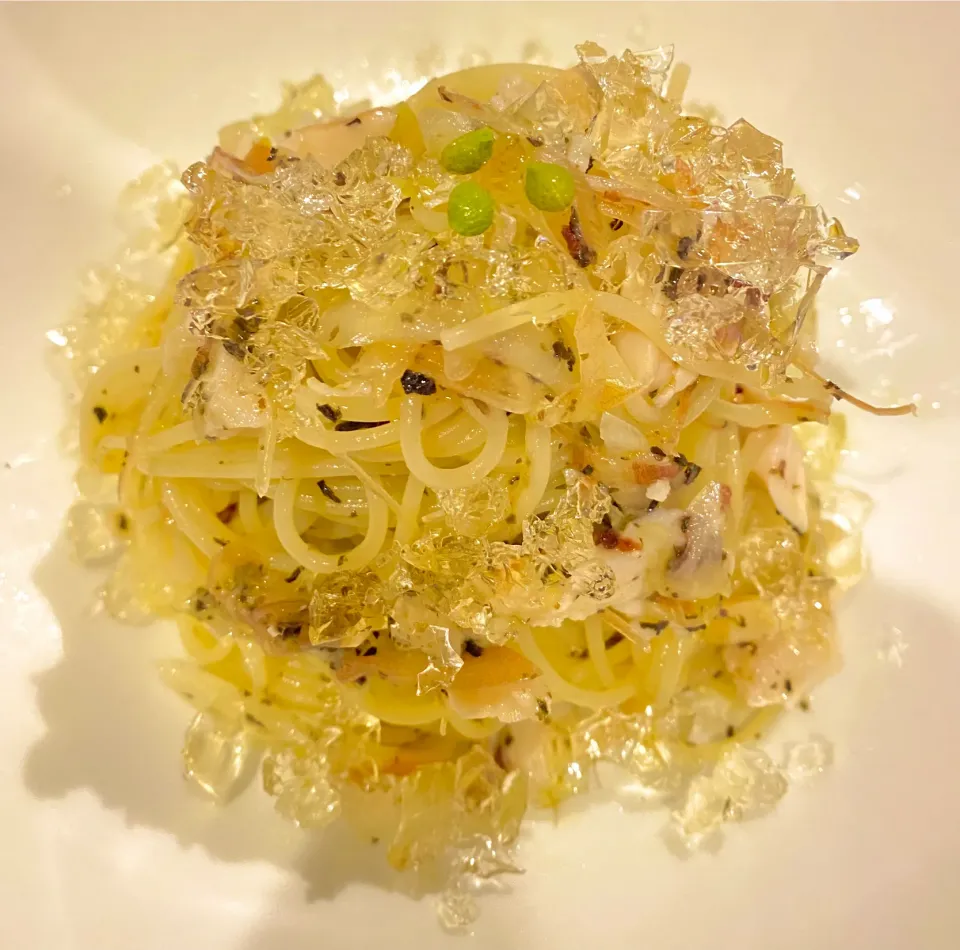 蒸し鶏とミョウガの和風冷凍パスタ|OLの気ままご飯🍽さん