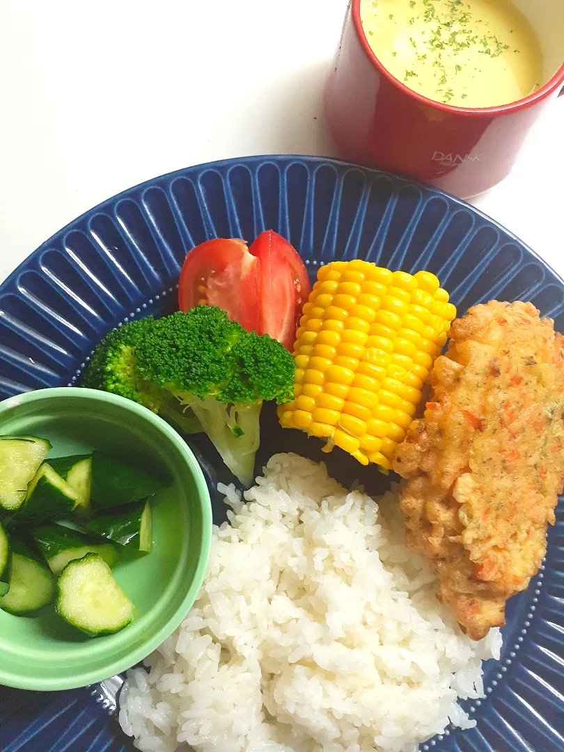 ☆夕飯☆カジキの野菜揚に卵が入ってます。|ｼｮｺﾗさん