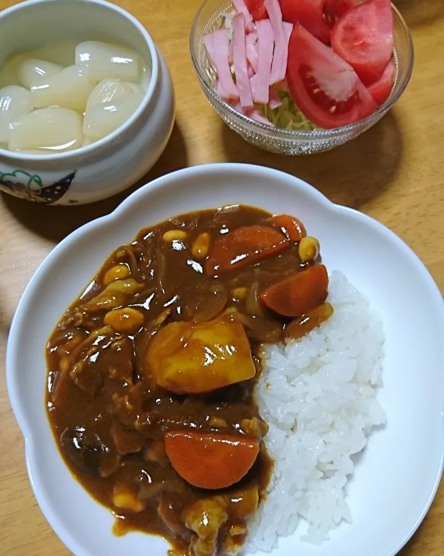 お豆を入れたカレーライス|しまだ ちえこさん