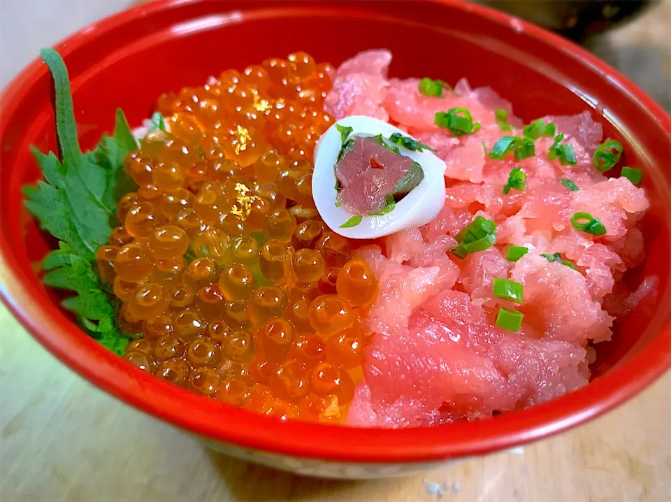 目鉢鮪中落ち&イクラのハーフ丼|やまひろさん