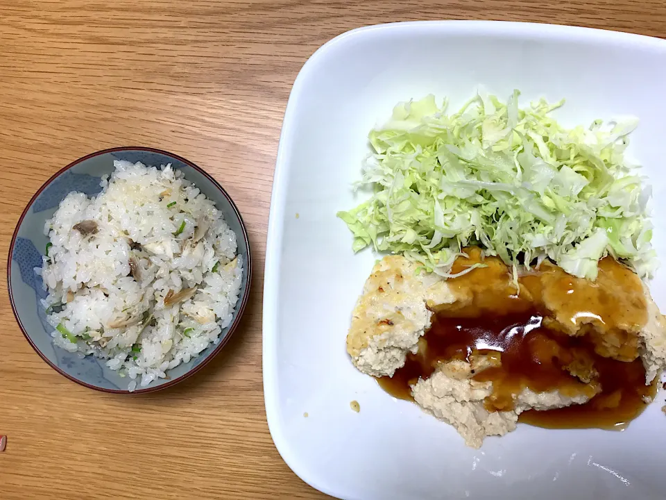 ほろほろ豆腐ハンバーグとさばめし|ぶんちょこさん