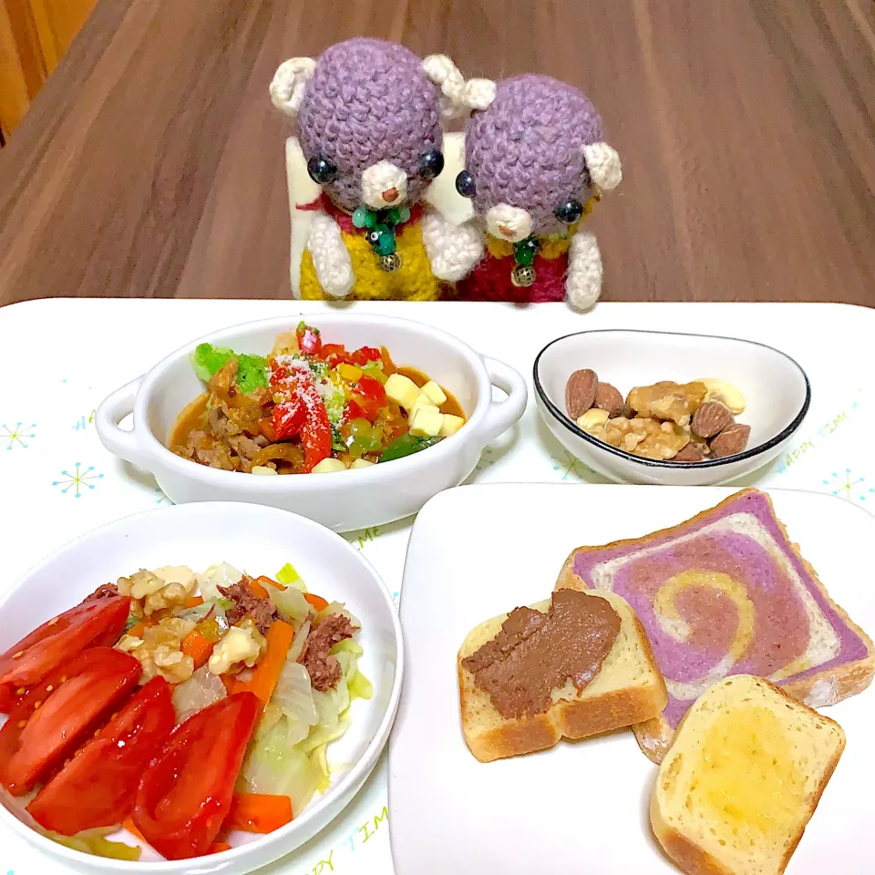 Snapdishの料理写真:朝ごぱん（╹◡╹）|chagashiさん