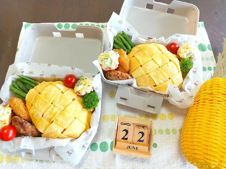 Snapdishの料理写真:🍱今日の息子達のお弁当|tomoさん