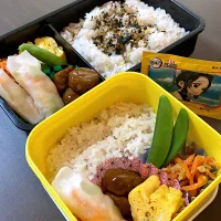 Snapdishの料理写真:夫・娘弁当|mamarunさん