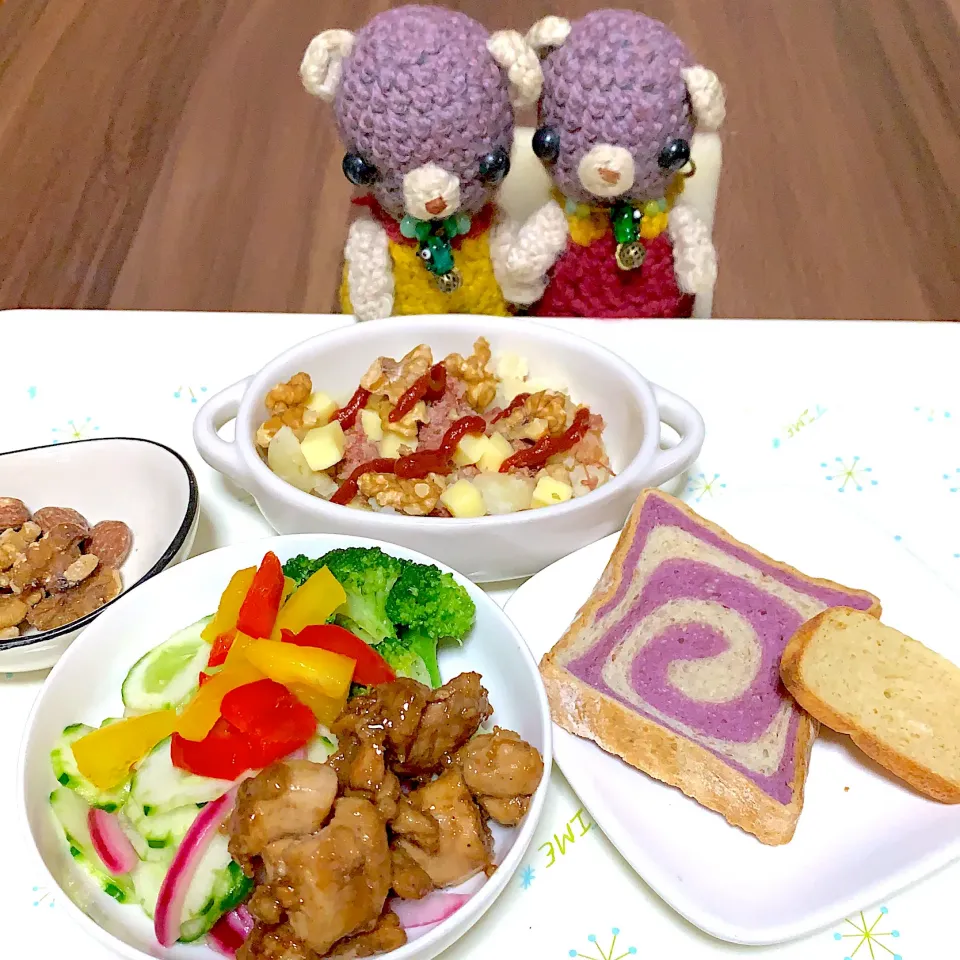 Snapdishの料理写真:朝ごぱん(*´∇｀*)|chagashiさん