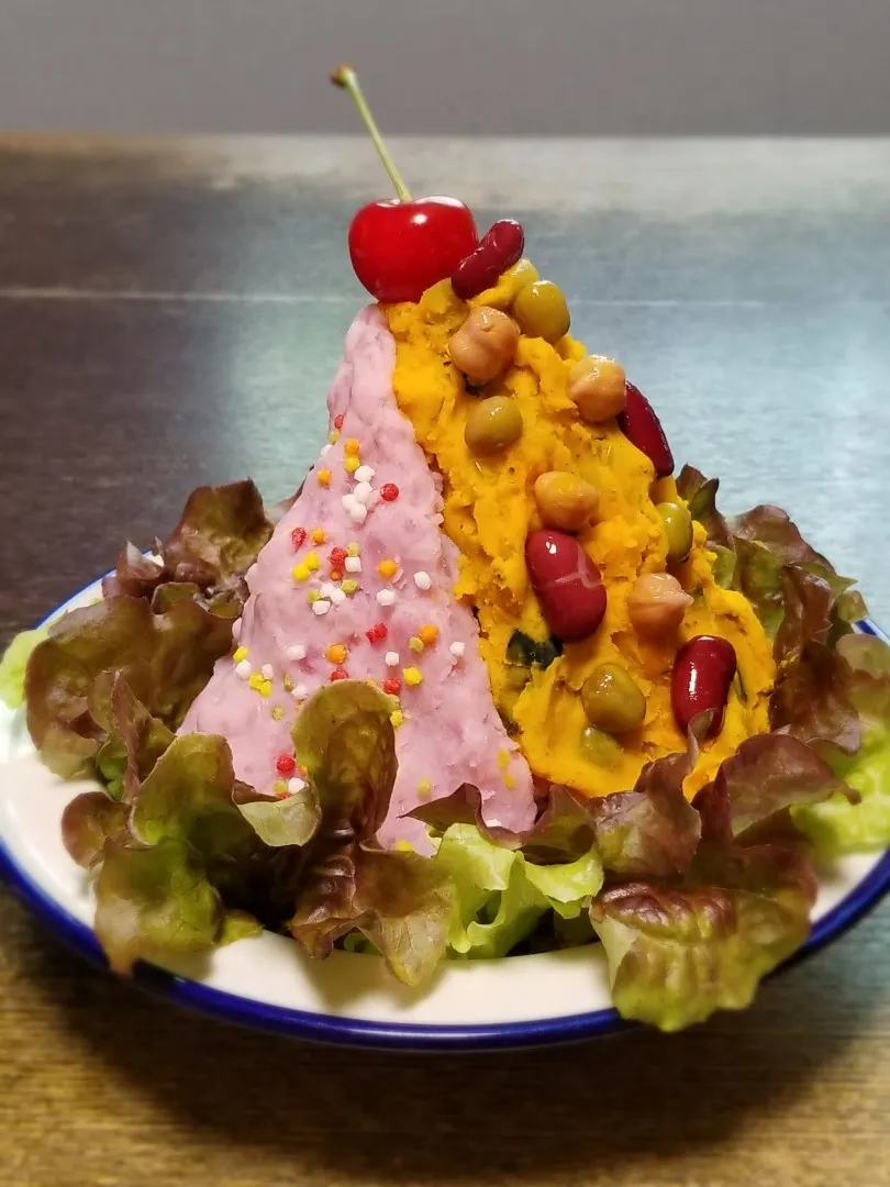 Snapdishの料理写真:ジェラート風🍦ノーザンルビーとカボチャのサラダ|ぱんだのままんさん