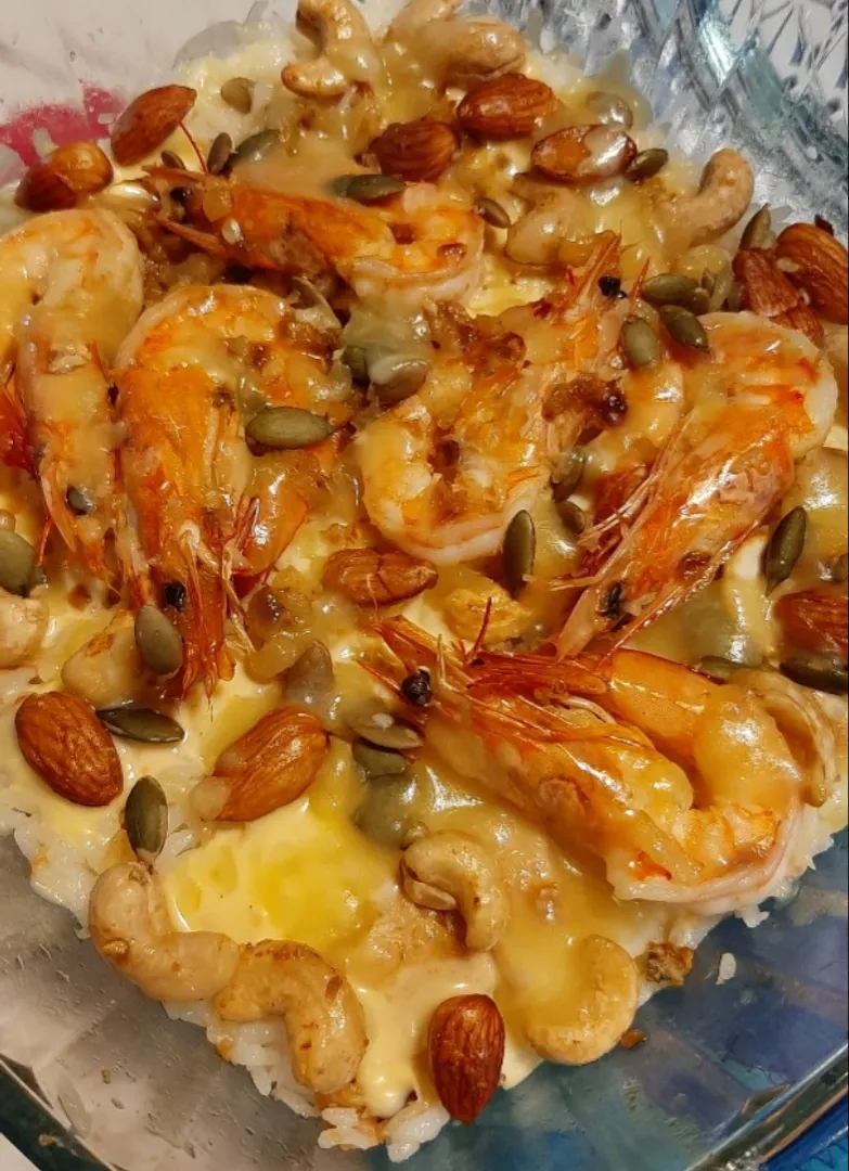 Baked Cheese rice with chicken & prawns|ģřãçîöůşさん