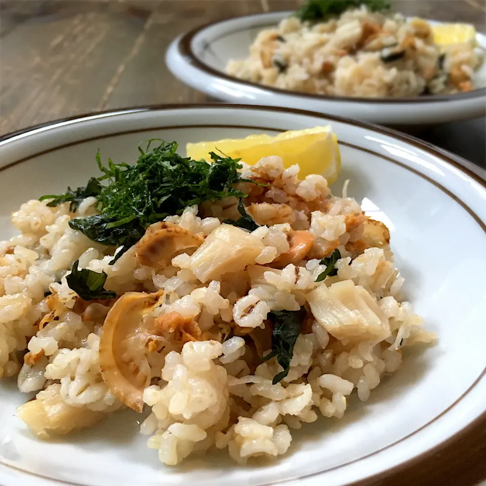 バター香る塩もみしそと帆立のご飯|七海さん