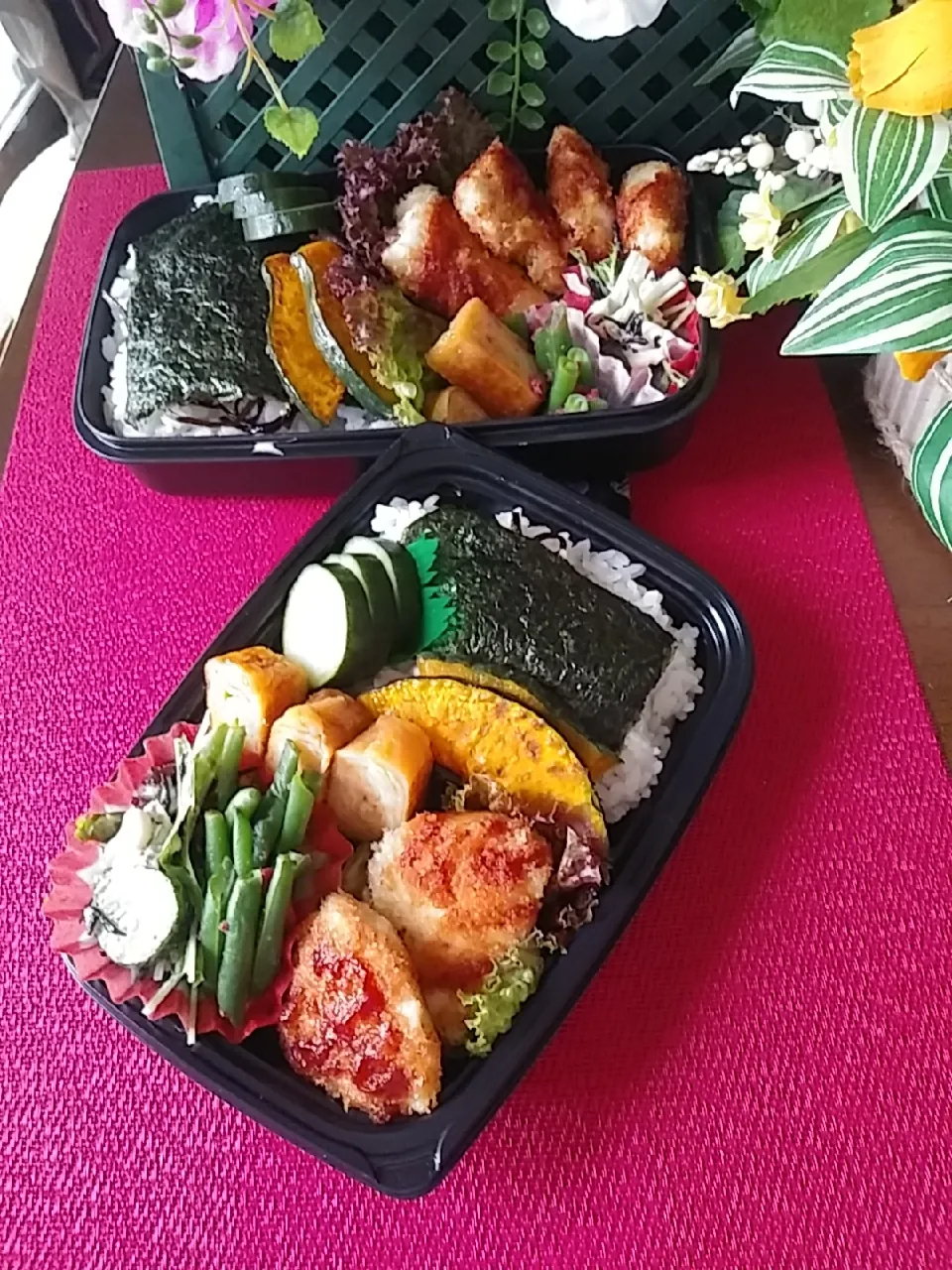 Snapdishの料理写真:ささ身カツ弁当|MIDORIさん