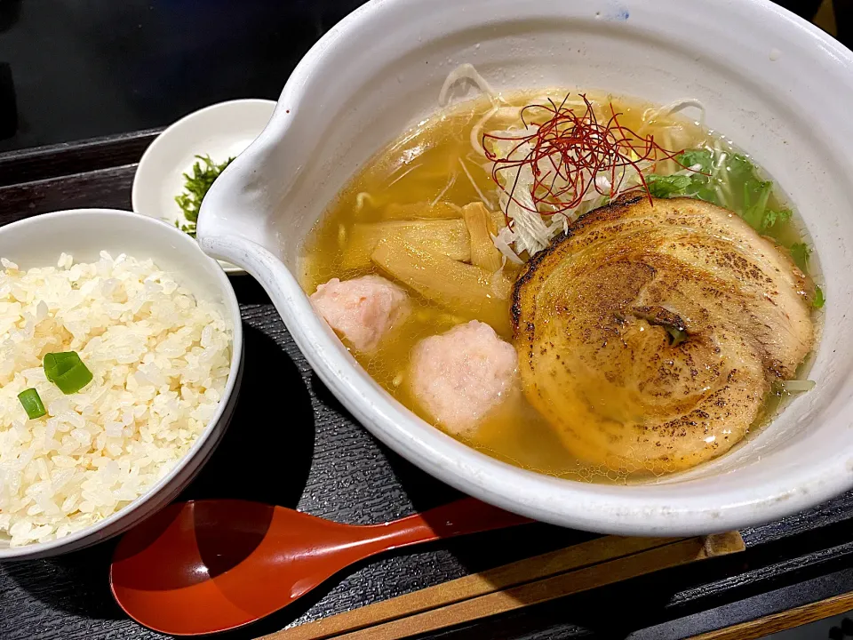 塩ラーメンと半鯛飯|かぬさん