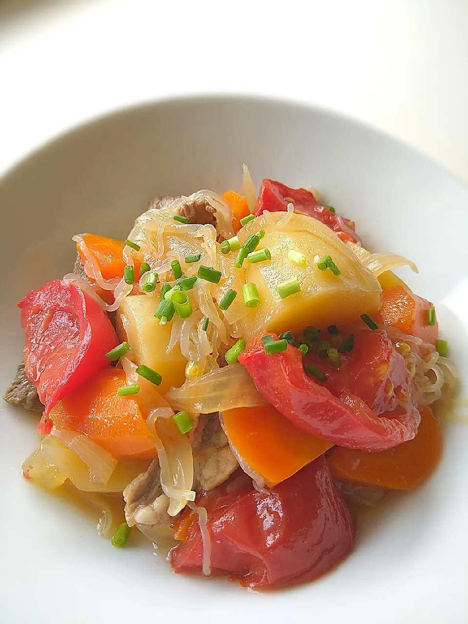 まめころさんの料理 びせんさんの料理 トマト🍅入り肉じゃが✴️|まめころさん