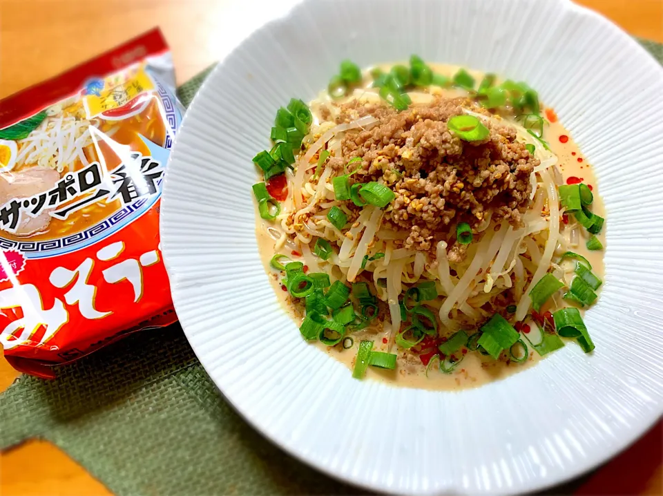 なだちいさんの料理 ＊おひとりランチ＊   まぁさんのレシピ☆ クリーミー冷やし豆乳担々麺 by サッポロ一番|fu♡さん