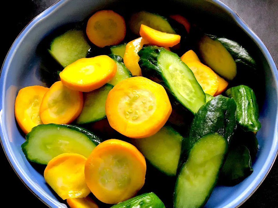 自家製ズッキーニときゅうり🥒の浅漬け|ひだまり農園さん