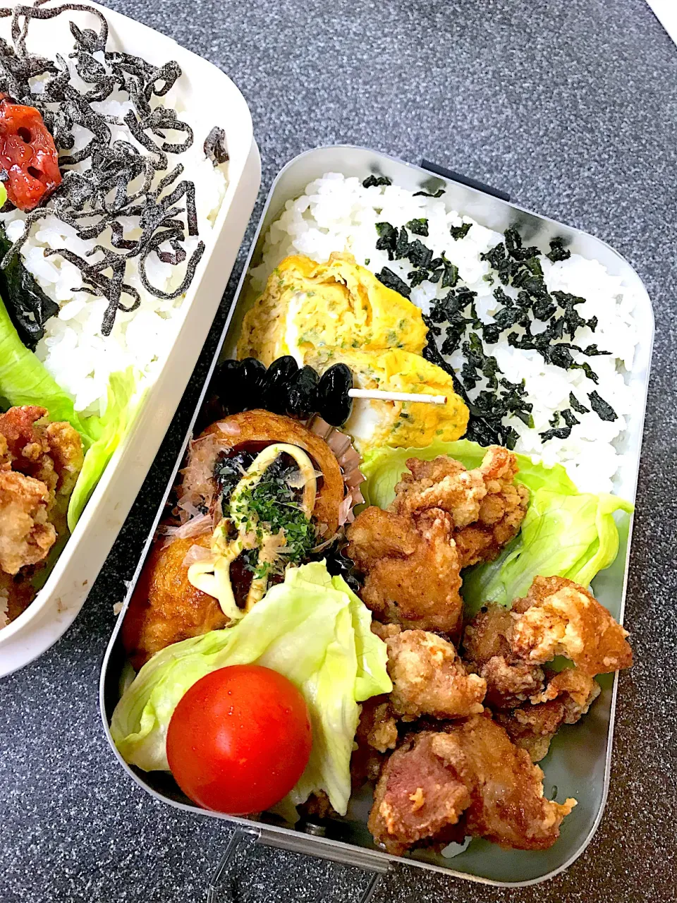 今日も唐揚げ弁当( ˙◊︎˙ )鶏肉買い過ぎた。|ミキのんさん