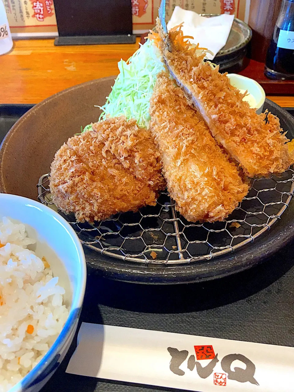 (季節限定) めんちカツとアジフライ定食@とんQ水戸店|Go Satoさん