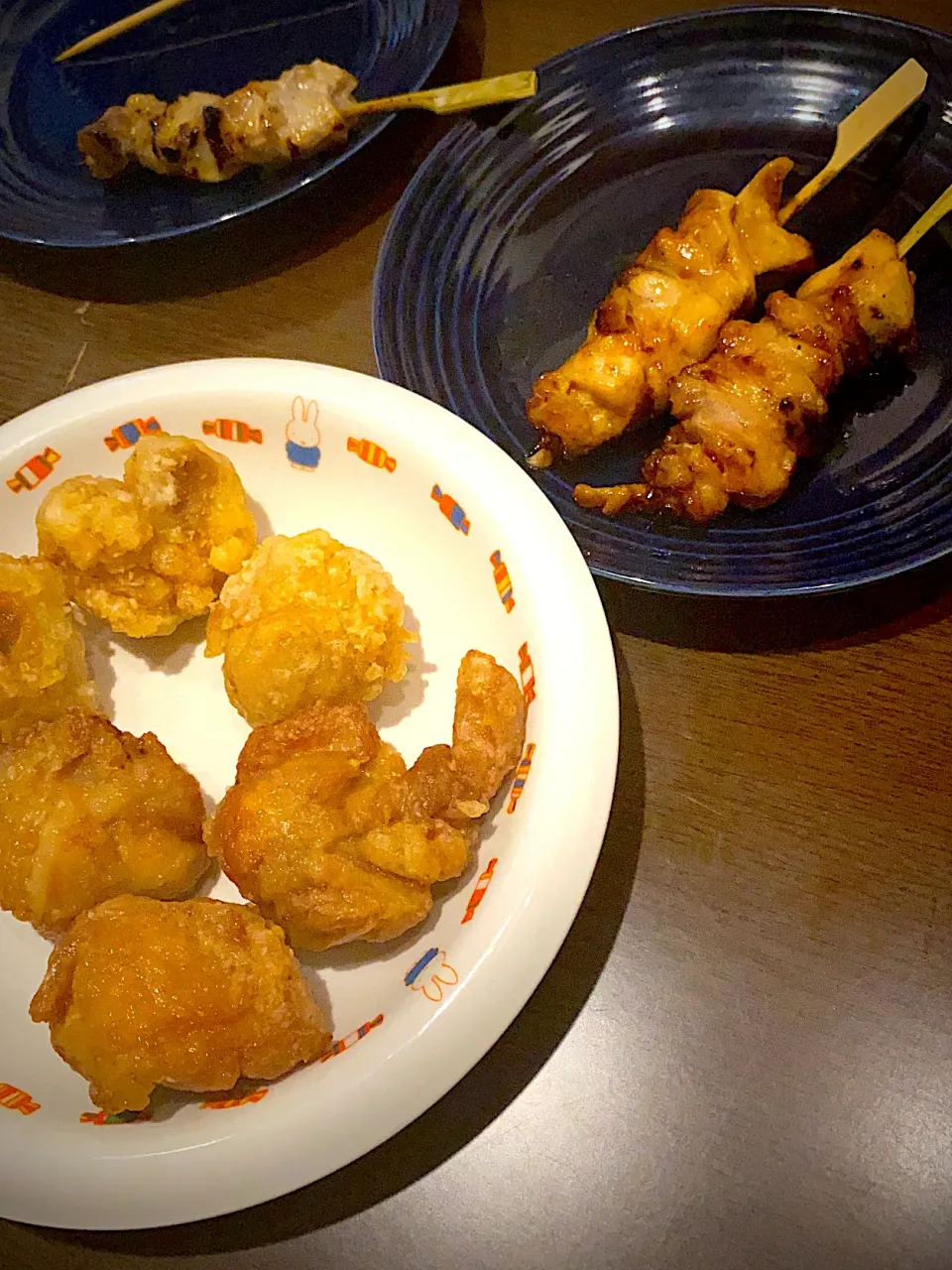 焼き鳥　醤油甘だれ　ペッパーソルト　塩唐揚げ　生姜醤油唐揚げ|ch＊K*∀o(^^*)♪さん